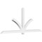 Ekena Millwork Redmond Architectural Grade PVC Gable Bracket, 108"W x 45"H x 4"D x 4"F, 10/12 Pitch GBP108X45X0404RED00 - alternate 1